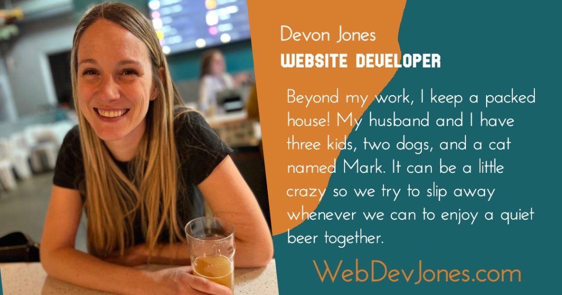 Devon Jones WebDevJones Website Development