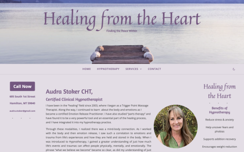 Healing from the Heart Hypnotherapy | Website Development webdevjones.com