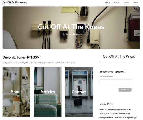 Cut off At The Knees | Website Development webdevjones.com